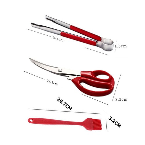 Food Grade Barbecue Scissors Barbecue Clip For Home Kitchen Cooking - Picture 2 of 14