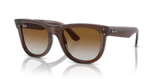 Ray-Ban Wayfarer Reverse Polished Transparent Brown/Gradient Brown Sunglasses