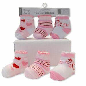 Baby Erstausstattung Madchen Socken Sockchen Babysocken 3er Pack Ebay