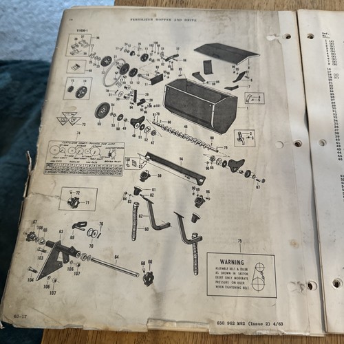 Vintage 1962 Massey Ferguson No. 78 Planter Parts Book - Picture 3 of 4