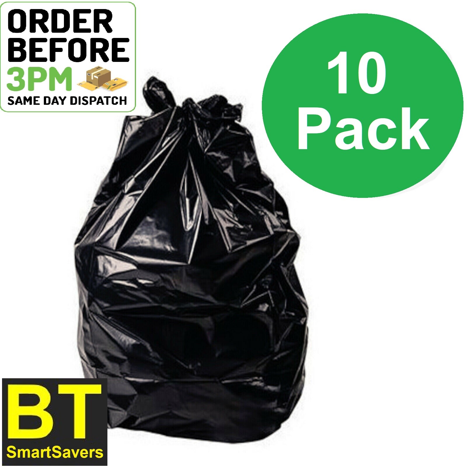 EXTRA STRONG BIN LINERS BAGS HEAVY DUTY BLACK RUBBISH WASTE REFUSE SACKS 200G eBay