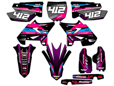 2005-2007 fits UFO RESTYLE YZ 250 2-STROKE SURGE Pink Senge Graphics Kit Comp...