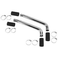 1942-1948 Flathead 59A Ford V8 Chrome Radiator Hose Kit, 3-Ply Connectors