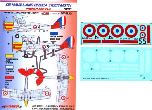 KORA Decals 1/48 DE HAVILLAND D.H.82 TIGER MOTH Vichy French Air Force - Picture 1 of 1