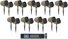 (18) JBL GSF6-TN 6.5" Landscape Ground Stake/Wall 70v Commercial Speakers+Amp