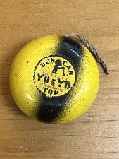 Vintage Duncan YO-YO Yoyo 77 Tournament Top "Broken Y" Yellow Black 1950's