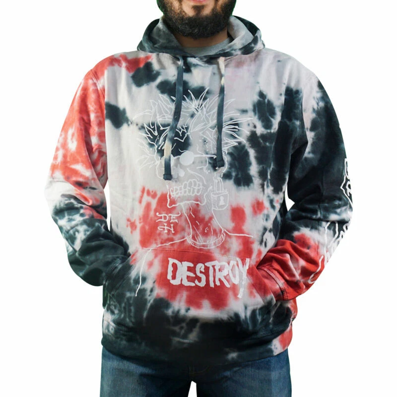 Tie dye sale skull hoodie