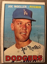 1967 Topps Joe Moeller Baseball Card #149 Dodgers Pitcher Low Grade
