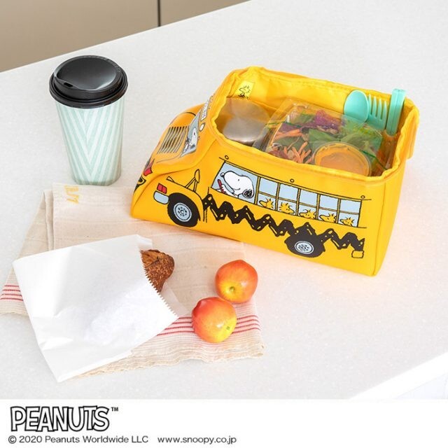 Peanuts SNOOPY School Bus Multi Pouch Japan Original New