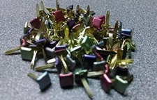 Pearl Colored Mini Square Brads - Bulk 100ct