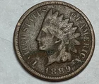1889 Indian Head Cent 1c #1175 VERY GOOD VG free shipping