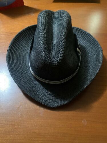 Bailey of Hollywood Tan Black Woven Paper Fedora Hat EUC Size Large Bailey of Hollywood Tan Black Woven Paper Fedora Hat EUC  main image 3