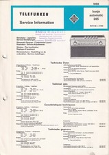 Service Manual-Anleitung für Telefunken Banjo Automatic 205 