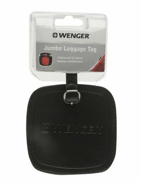 Wenger Black Luggage Tag Jumbo Extra 