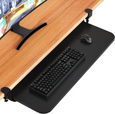 Under Desk Slide Out Keyboard Holder w/C Clip Mount, 25.7" x 9.8" NIB 