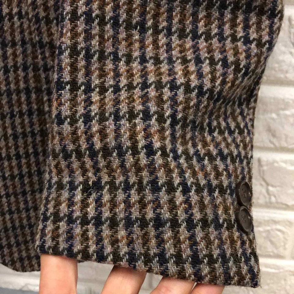 HUGO BOSS x IZOD  Vtg Wool Tweed Blazer Jacket Mens Patch Elbows Made in Italy - Image 4 of 4