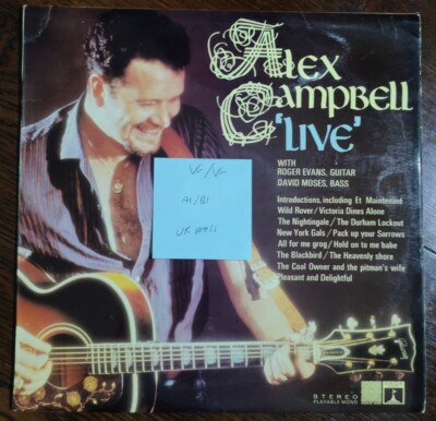 Alex Campbell Live Vinyl Record VG/VG EROS8028 1968 1st Press