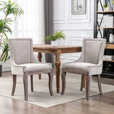 Kitchen Dining Chairs Set of 2 Wood Modern Side Chair Wood Living Room Farmhouse