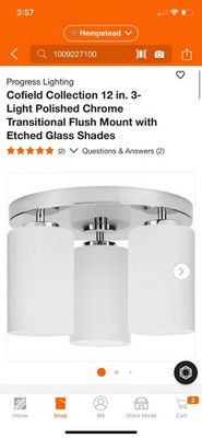 Progress Lighting P350238 Cofield 3 Light 12''W Flush Mount - Chrome