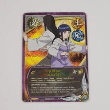 Naruto CCG Neji Hyuga & Hinata Hyuga #549 Rainbow Holo Foil HP Rare Card Vtg