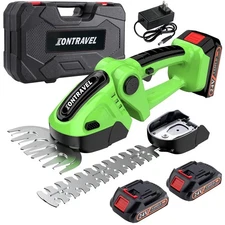 Cordless Hedge Trimmer & Grass Shears -24V Electric Shrub Trimmer Grass Shear...