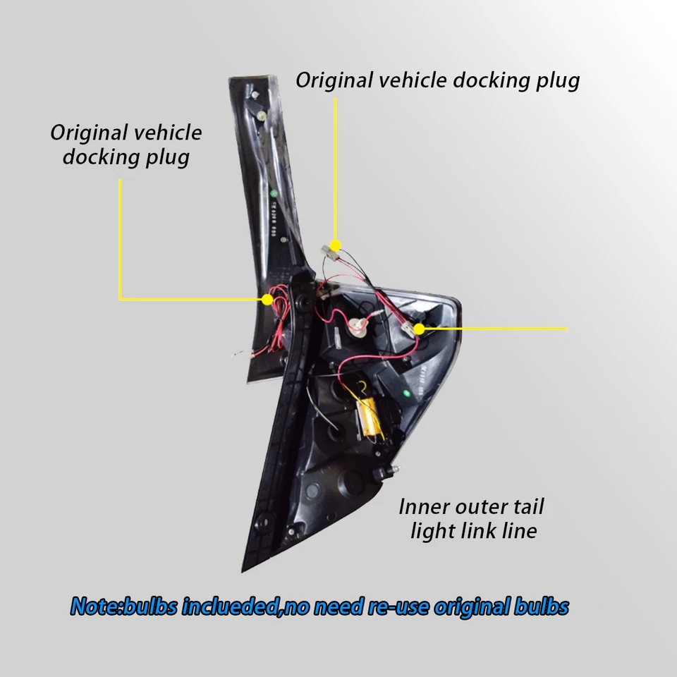 Luces traseras RGB para Honda Fit Jazz 2014-2022 Full LED lente de humo lámpara de freno trasera Foto 4 de 4