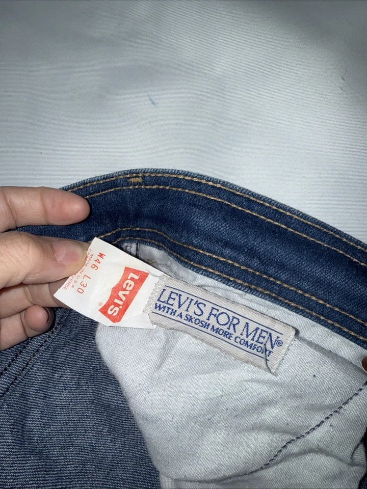 Pantalones de mezclilla vintage años 70 Levi’s para hombre 46x27 «Skosh More Comfort» ajuste relajado EE. UU. Foto 2 de 4