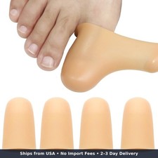 4 Pack Gel Toe Cap And Protector For Big Toe - Cushions And Protects Toe Covers