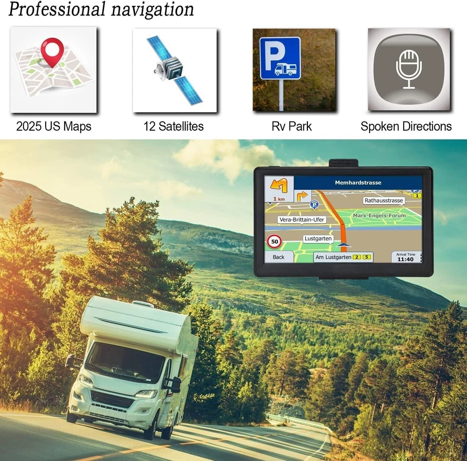 Truck GPS Commercial Drivers 2025, Trucker Car GPS Navigator, 9 inch Navigati... - Image 3 of 4