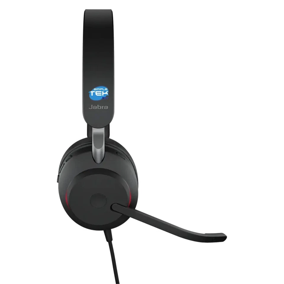Jabra Evolve2 40 SE USB-C/A UC Stereo Wired Headphones Type-C Call Center Calls - Image 4 of 4