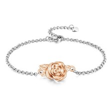Urn Bracelet for Ashes Rose Cremation Bracelet Ashes Holder Bangle Link Chain As