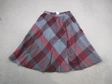 Vintage 70s JCPenney Fashions Plaid Flared Skirt Waist Size 28" Preppy Wool