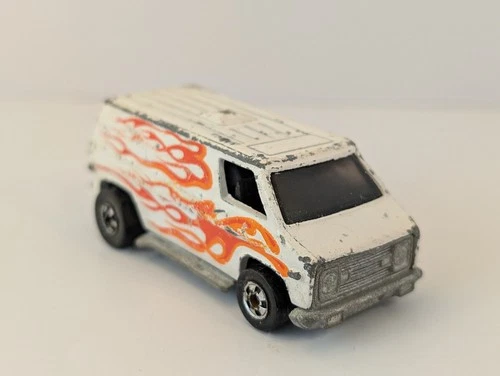 Hot Wheels Super Van White w/ Flames 1974 Mattel Hong Kong Vintage