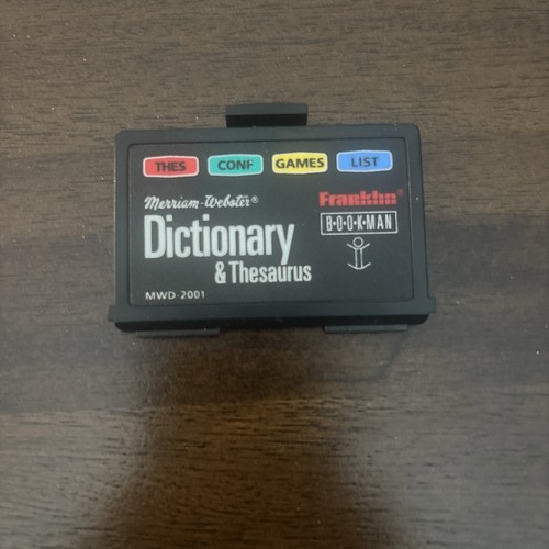 Franklin Bookman Cartridge Dictionary & Thesaurus MWD-2001 Merriam Webster