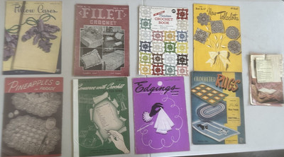 Vintage Mixed Brands Crochet Pattern Booklets Mixed Lot - Home Décor & Edgings