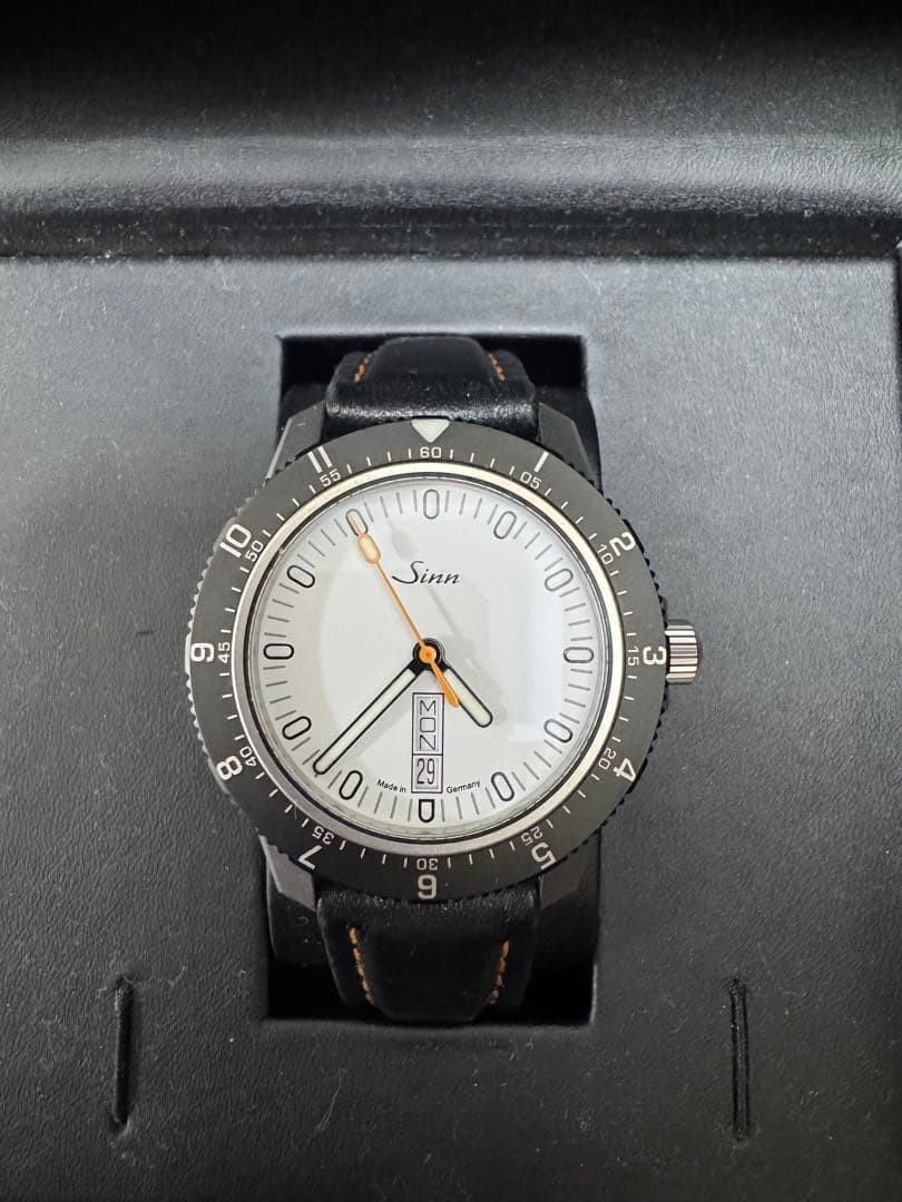 Sinn 105 ST SA W Automatic White Dial on Strap Steel Pilot's Men's Watch 41mm