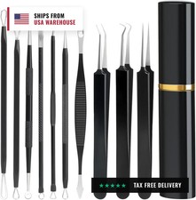 Pimple Popper Tool Kit,10 Pcs Professional Blackhead Remover Comedones Extractor