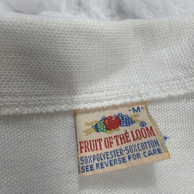 Vintage 1970 s Disco Shirt Fruit of the Loom Made in USA Polo Point Collar 60 s