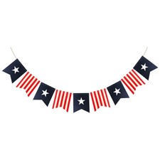 6ft Patriotic Burlap Banner July 4 th Decor Burlap Banner USA Bunting America...