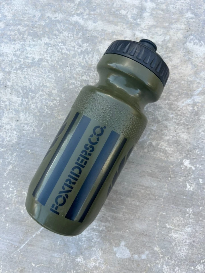 Botella de agua de plástico estrella con logotipo vintage Fox Racing Shox NOS | verde/negro/rojo Foto 4 de 4