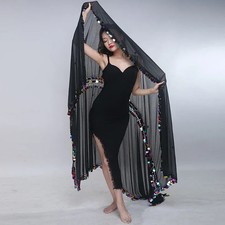 Sequins Decorate Stage Show Girl Performance Show Gold Veils Adults