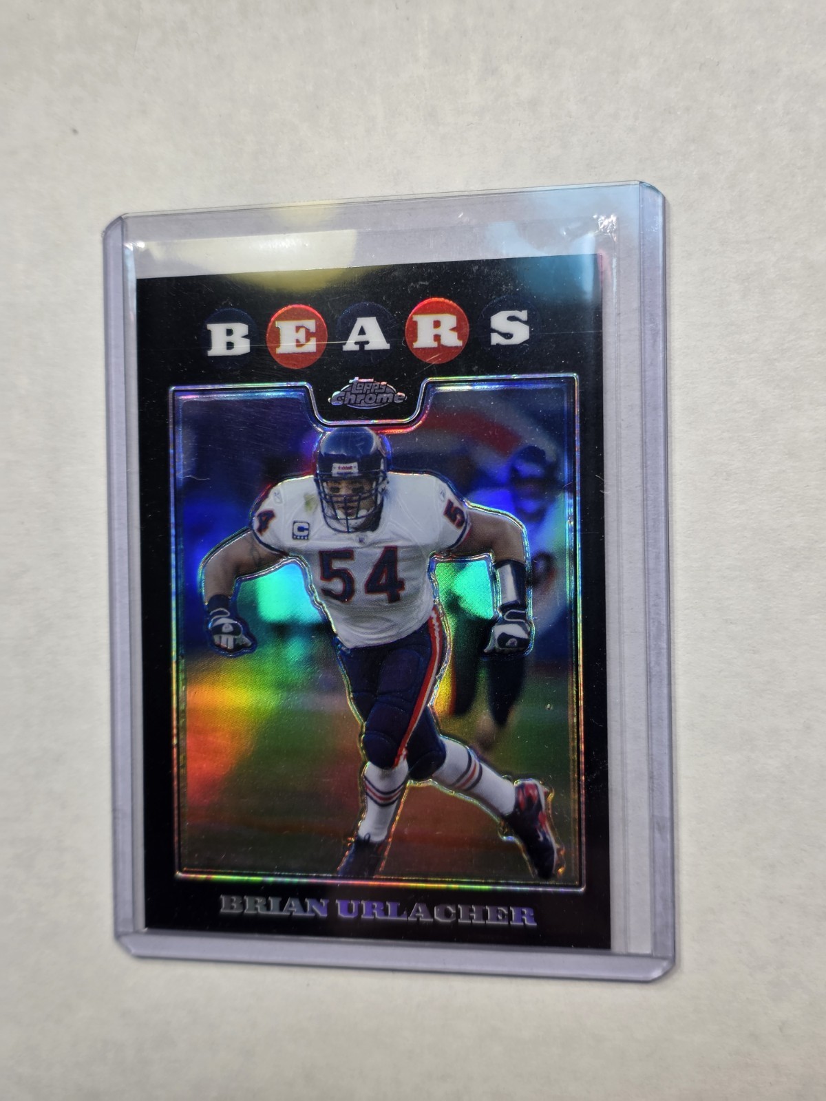 2008 TOPPS CHROME REFRACTOR CARD #115 BRIAN URLACHER HOF! CHICAGO BEARS