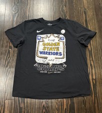 Nike Golden State Warriors 2022 NBA Champions T Shirt Men  s XL Black Cotton