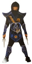 Celebrate Boys S 6/7 Complete Blue Battle Ninja 9 Piece Halloween Costume