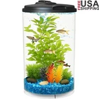 Impact Resistant Aquarium Tank W/ LED Light Starter Kit 2 Gal Tropical Fish New