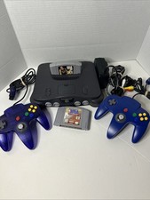 TESTED Nintendo 64 Console Bundle N64 Black with 2 Games and 2 Controllers