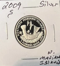 2009-S N. MARIANA ISLANDS SILVER QUARTER FROM PROOF SET .ACTUAL COIN  #8168