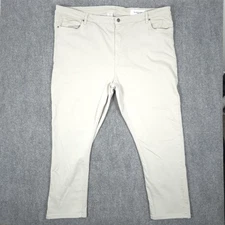 The Perfect Jean NYC Denkhaki Pants Mens 48x30 Khaki Slim Thick Khaki Stretch