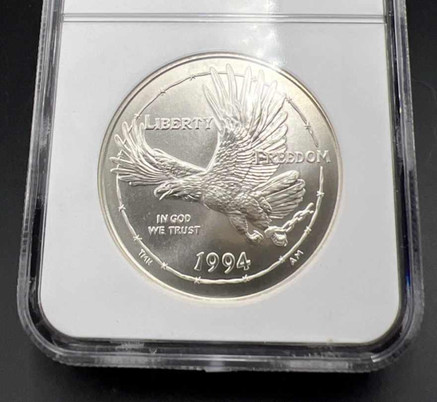 1994 W POW War Prisoner Commemorative Silver Dollar Coin NGC MS69 Gem BU UNC #4 - Image 2 of 4