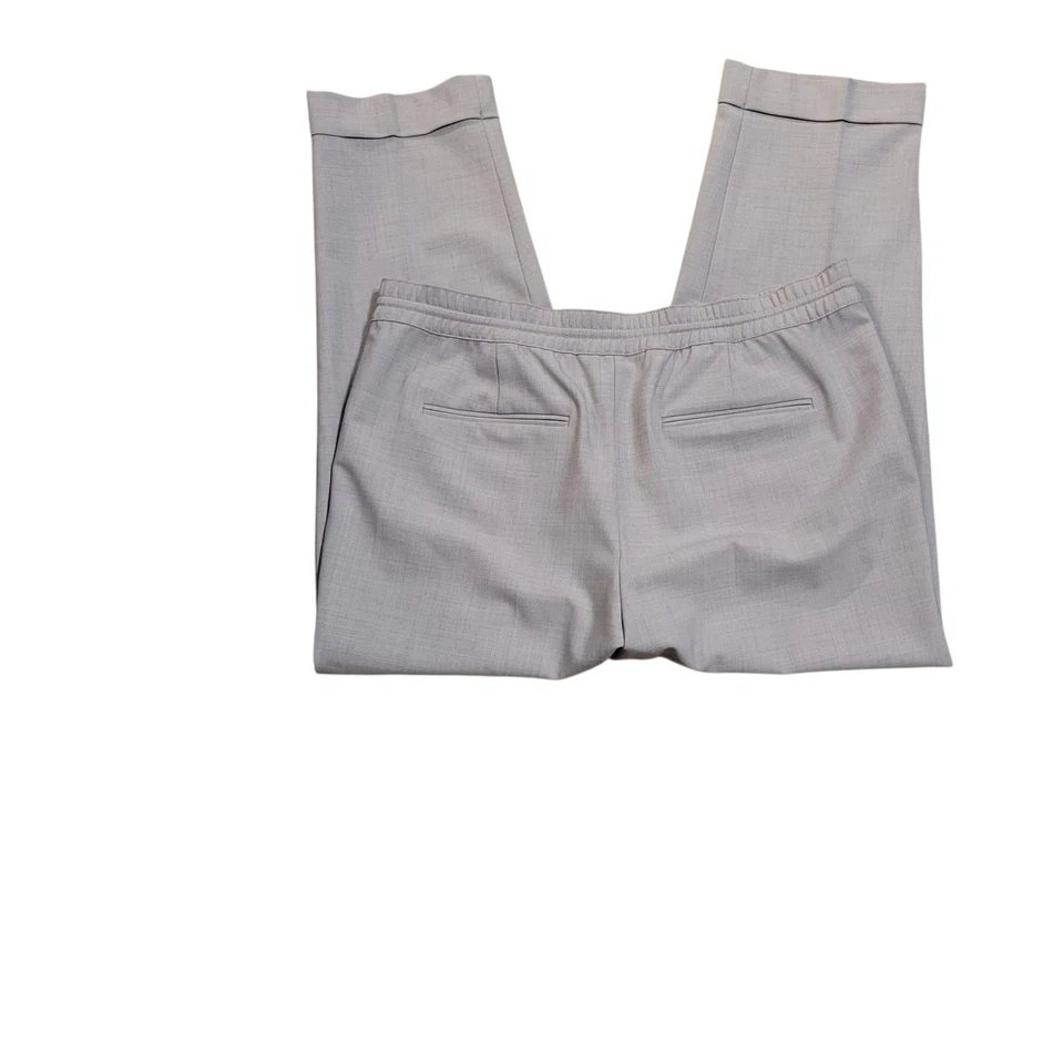 Club Monaco Pants Large Gray Wool Blend Elastic Waist Ankle Trouser - Image 4 of 4